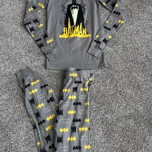 Hanna Andersson Batman Kids Pajamas - Gray and Yellow